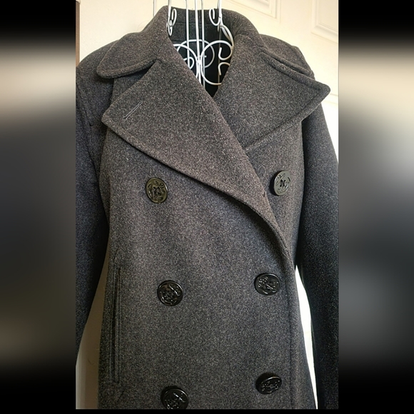 Woman's  Wool  Dress Coat Size 10/Gray - Picture 11 of 11